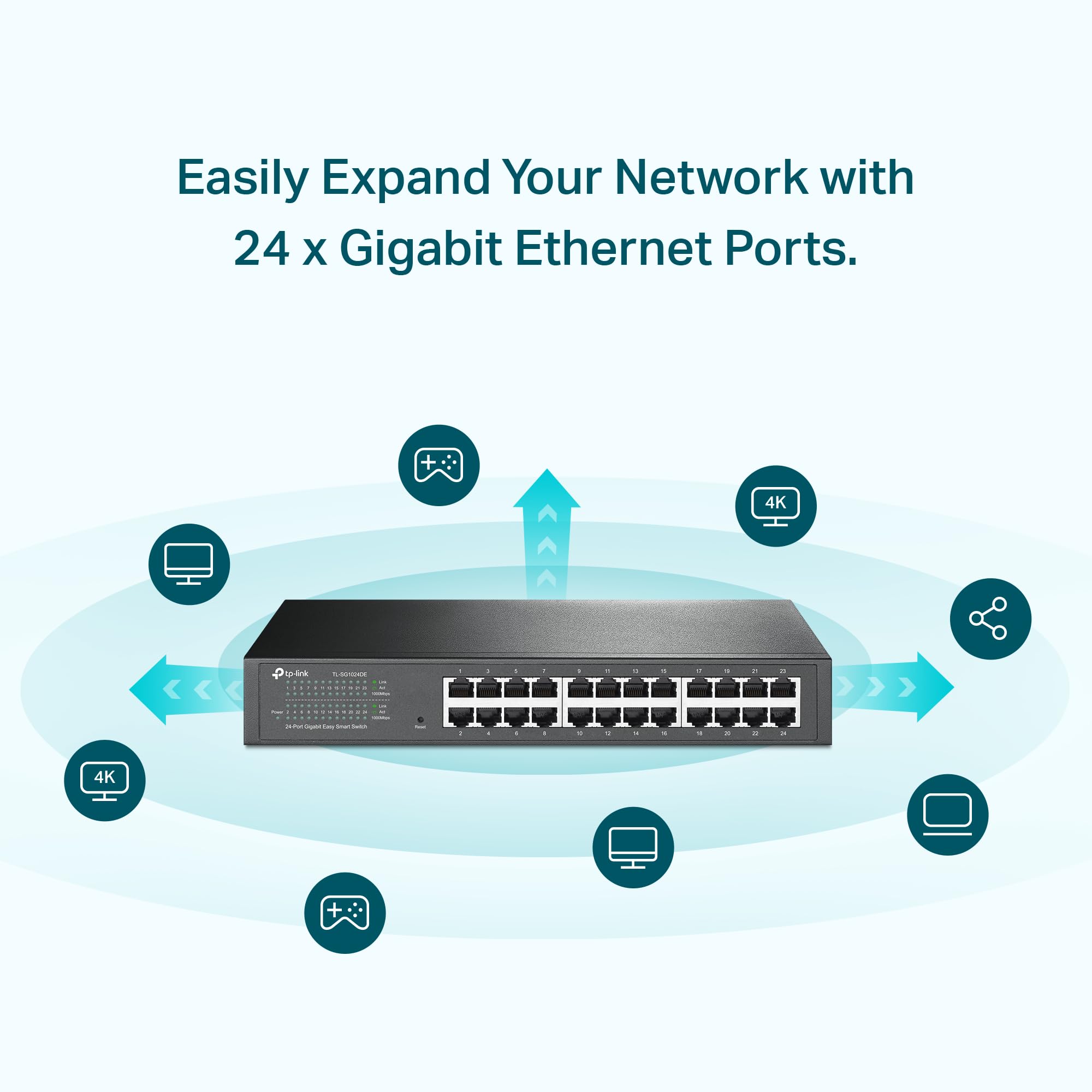 Foto 3 pulgar | Conmutador Gigabit Tp-link Tl-sg1024de 24 Puertos - Venta Internacional