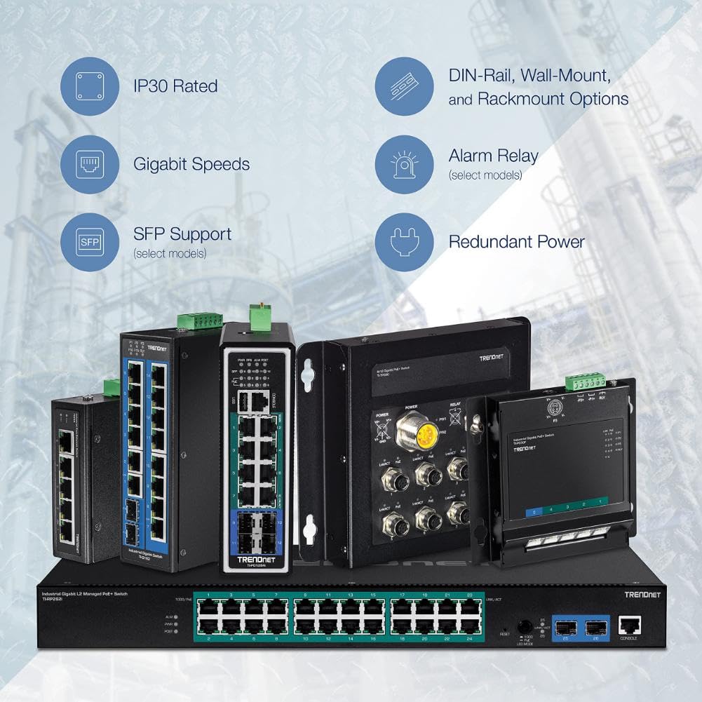 Foto 6 pulgar | Conmutador Industrial De Riel Din Fast Ethernet No Administrado Trendnet Ti-e50 - Venta Internacional