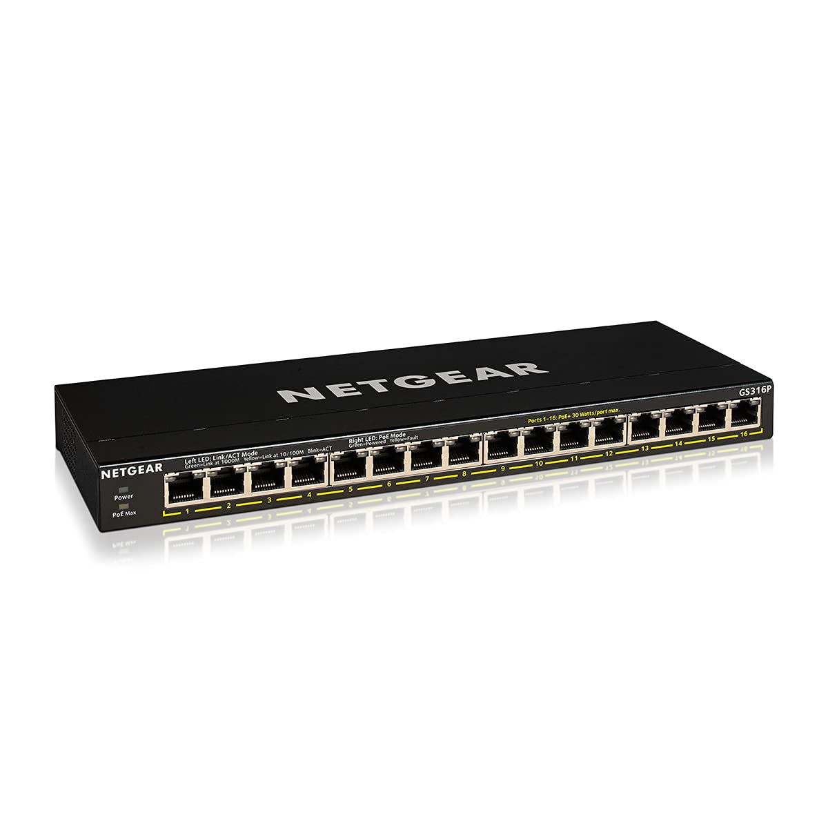 Foto 2 pulgar | Conmutador Netgear 16 Puertos Gigabit Ethernet Poe+ No Gestionado Gs316p - Venta Internacional