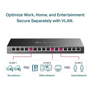 Foto 3 | Conmutador Gigabit Tp-link Tl-sg116e De 16 Puertos De Fácil Gestión Inteligente - Venta Internacional.
