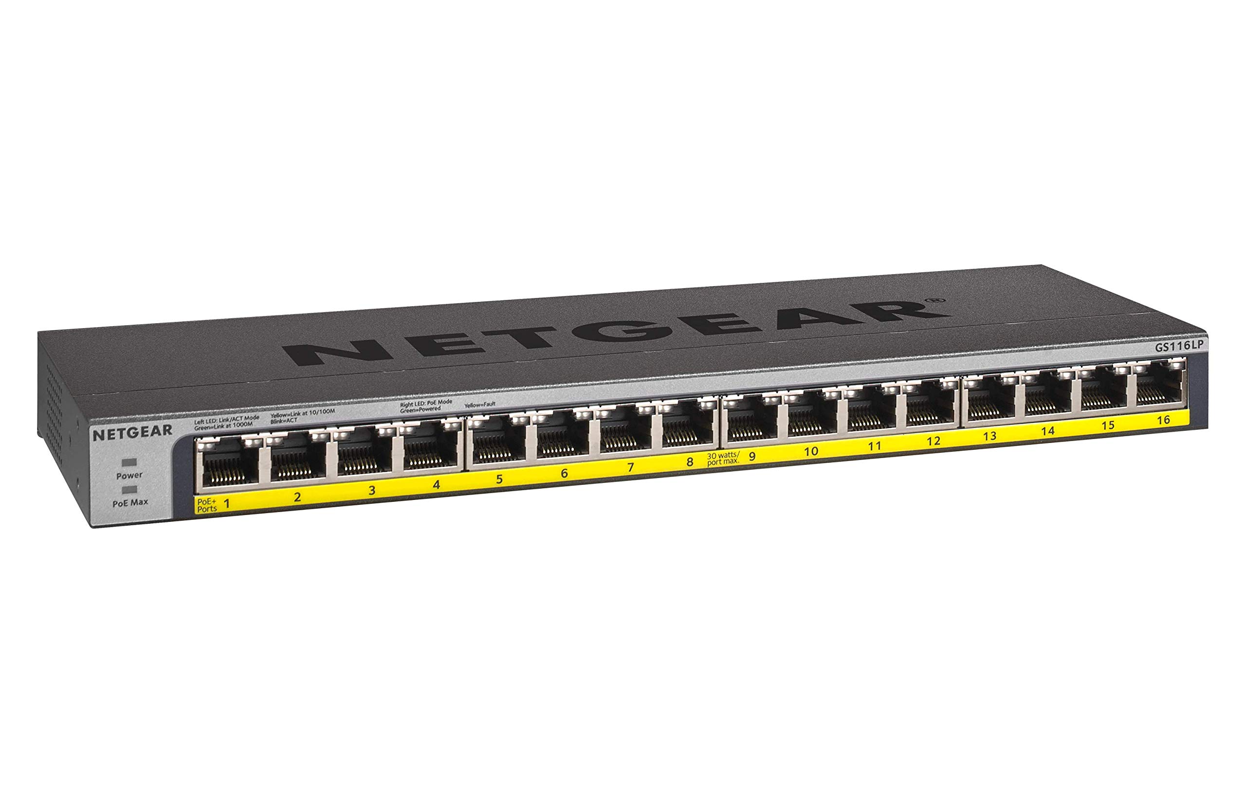 Foto 2 pulgar | Conmutador Netgear 16 Puertos Gigabit Ethernet Poe No Gestionado Gs116lp - Venta Internacional