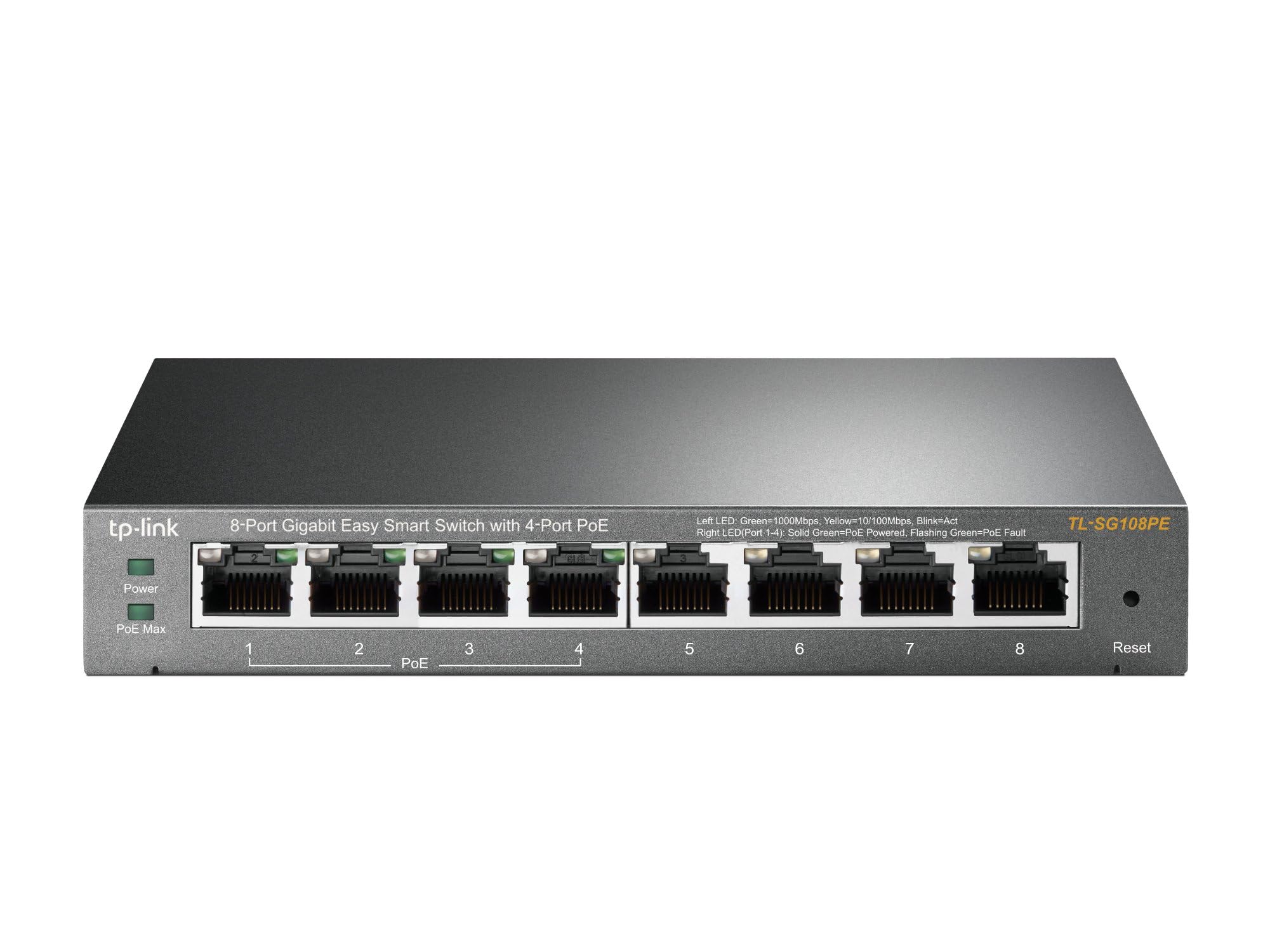 Conmutador Tp-link Tl-sg108pe Easy Smart De 8 Puertos Gigabit Poe+ De 64 W - Venta Internacional.