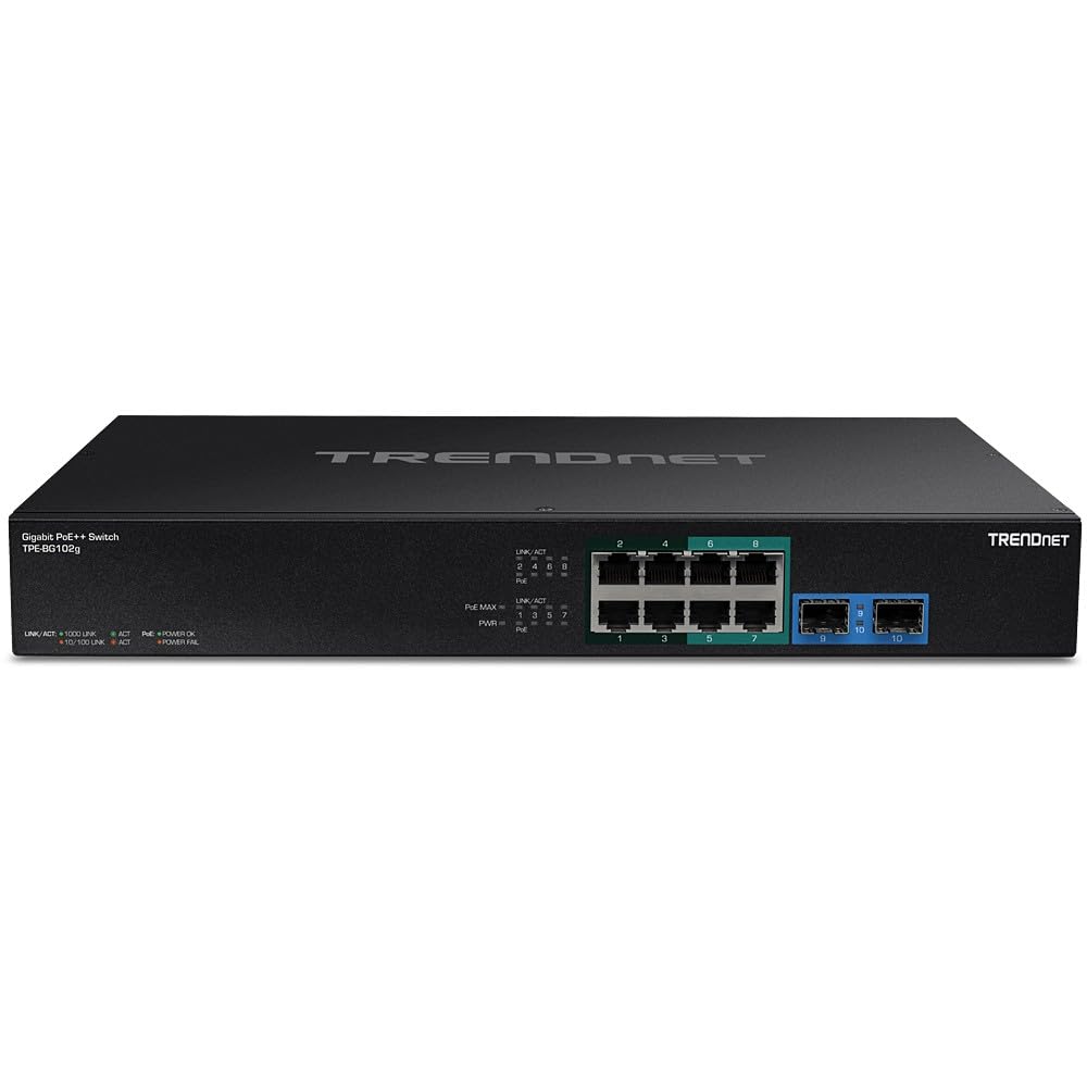 Foto 3 pulgar | Conmutador Trendnet Tpe-bg102g Poe++ Gigabit De 10 Puertos Y 240 W - Venta Internacional