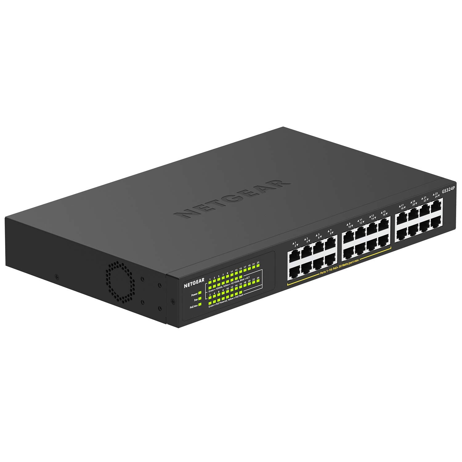 Foto 2 pulgar | Conmutador Netgear 24 Puertos Gigabit Ethernet Poe+ No Gestionado Gs324p - Venta Internacional