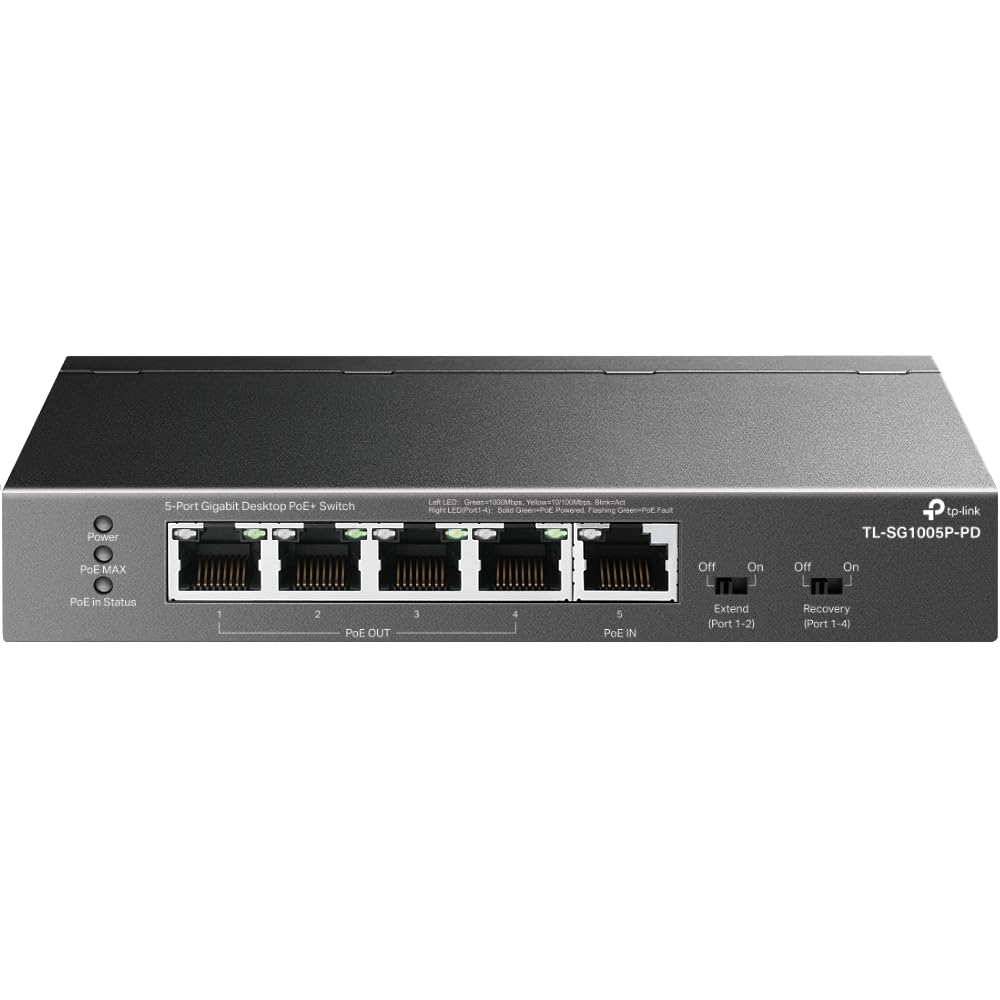 Conmutador Ethernet Tp-link Tl-sg1005p-pd Poe Gigabit De 5 Puertos - Venta Internacional.