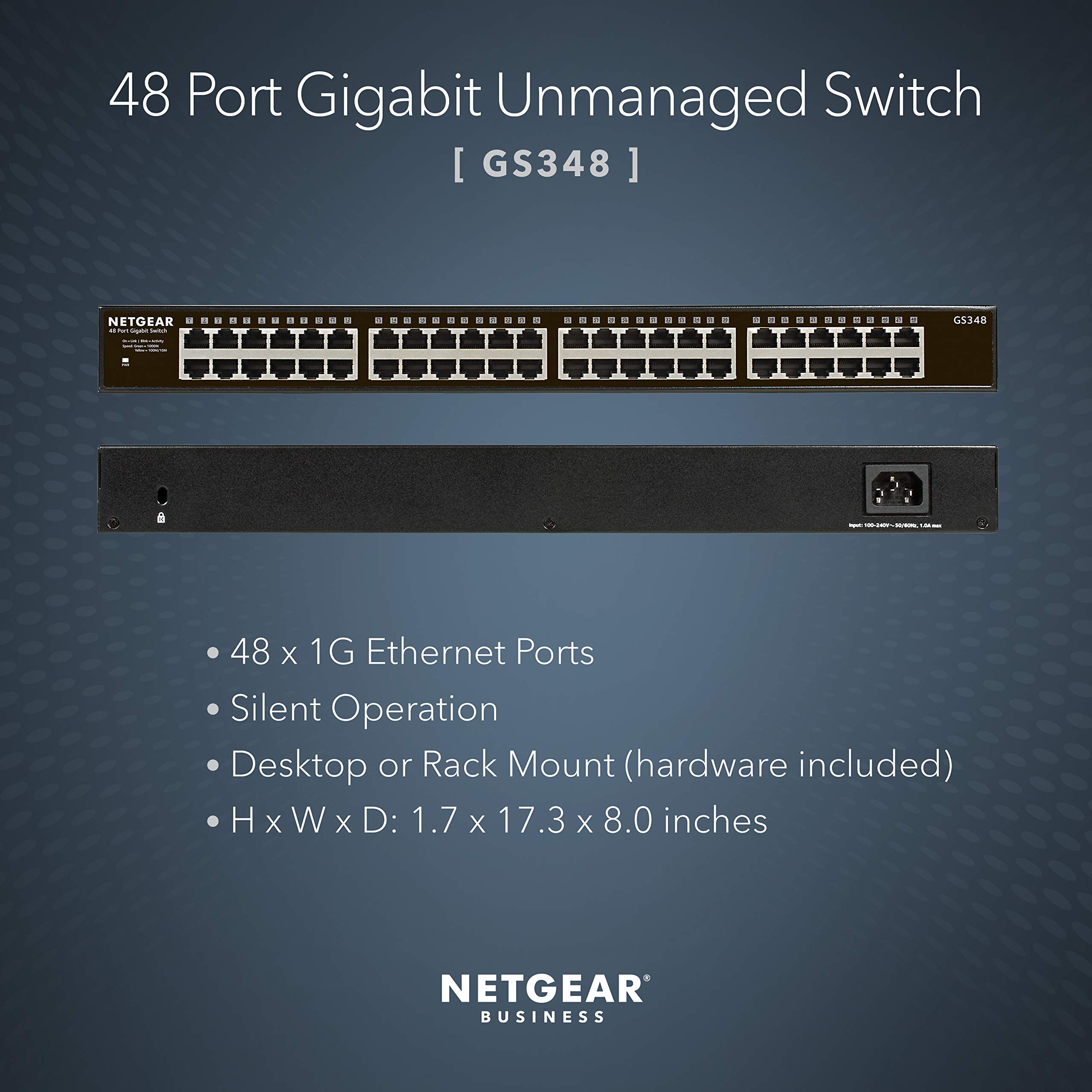 Foto 3 pulgar | Conmutador Netgear Gs348 Gigabit Ethernet 48 Puertos No Gestionado - Venta Internacional