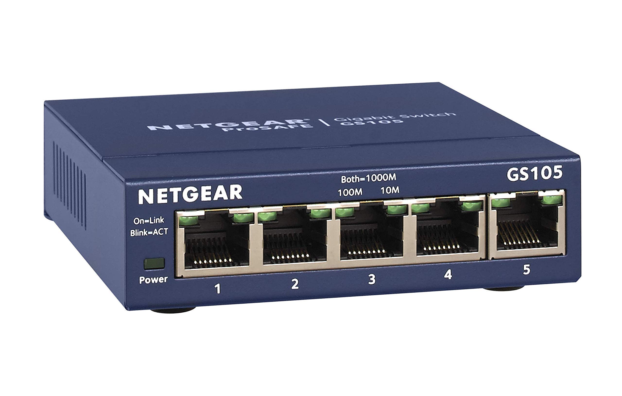 Foto 2 pulgar | Conmutador Netgear Gs105na Gigabit Ethernet De 5 Puertos No Gestionado - Venta Internacional.