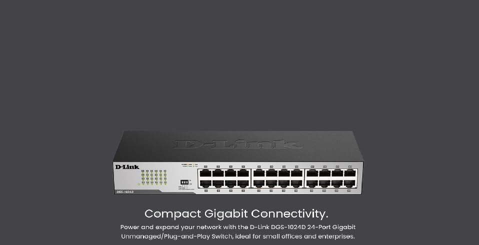 Foto 5 pulgar | Conmutador Ethernet D-link Dgs-1024d De 24 Puertos Gigabit No Administrado - Venta Internacional