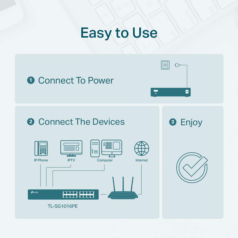 Foto 8 pulgar | Conmutador Poe Gigabit Tp-link Tl-sg1016pe 16 Puertos 8 Poe+ 150 W - Venta Internacional.