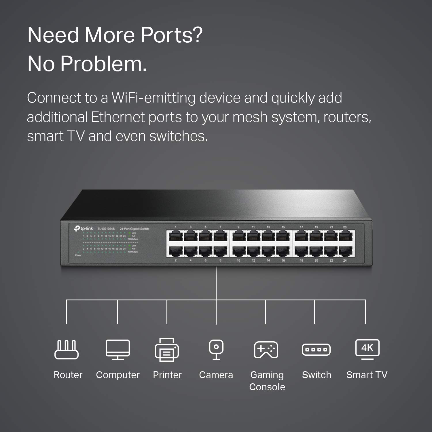Foto 3 pulgar | Conmutador Ethernet Tp-link Tl-sg1024s de 24 Puertos Gigabit - Venta Internacional