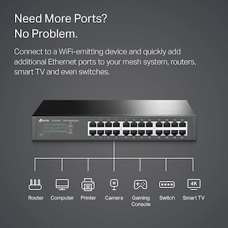 Foto 2 | Conmutador Ethernet Tp-link Tl-sg1024s de 24 Puertos Gigabit - Venta Internacional