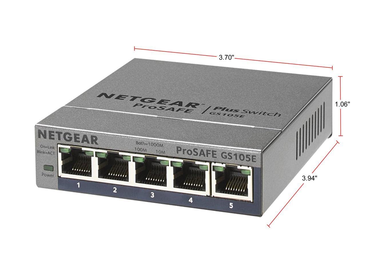 Foto 3 pulgar | Conmutador Netgear Gigabit Ethernet Plus Gs105ev2 de 5 Puertos - Venta Internacional