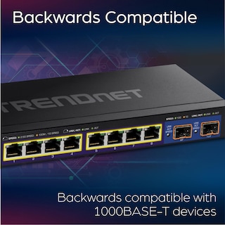 Foto 2 | Conmutador Ethernet Trendnet de 10 Puertos Multigigas Negro - Venta Internacional