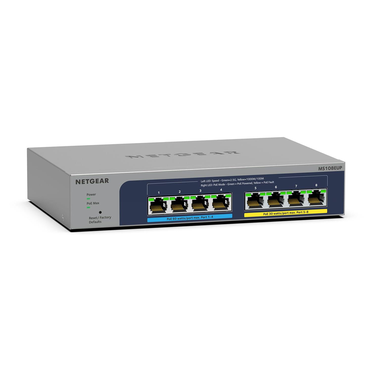 Conmutador Netgear de 8 Puertos Ultra60 Poe Multi-gigabit Ethernet - Venta Internacional