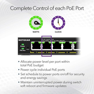 Foto 5 | Conmutador Netgear de 8 Puertos Ultra60 Poe Multi-gigabit Ethernet - Venta Internacional