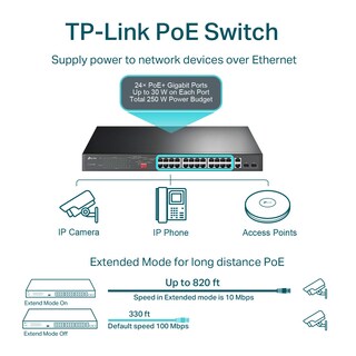 Foto 2 | Conmutador Ethernet Poe Tp-link de 24 Puertos 10 100 Mbps - Venta Internacional