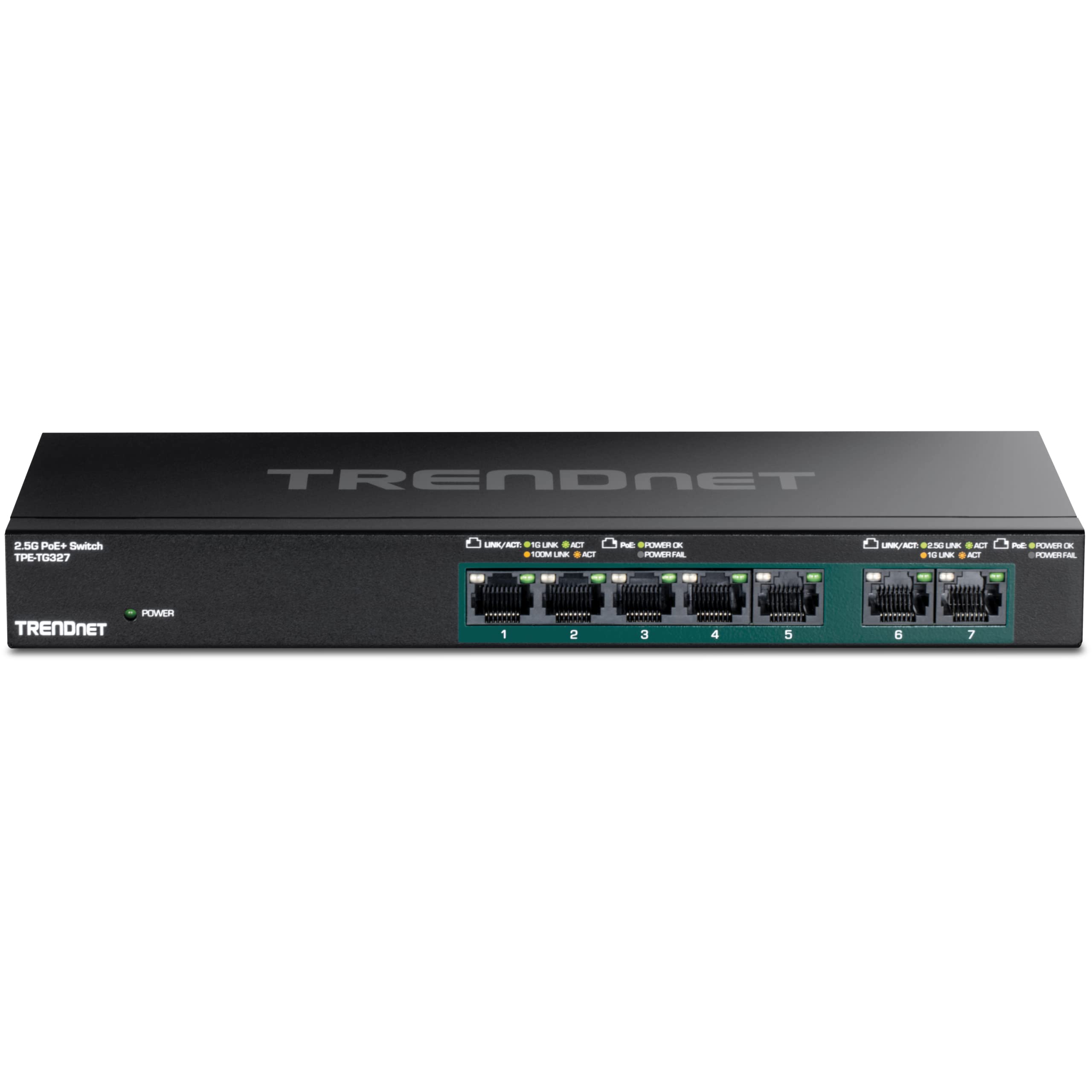 Foto 6 pulgar | Conmutador Ethernet Trendnet Tpe-tg327 Poe+ de 7 Puertos - Venta Internacional
