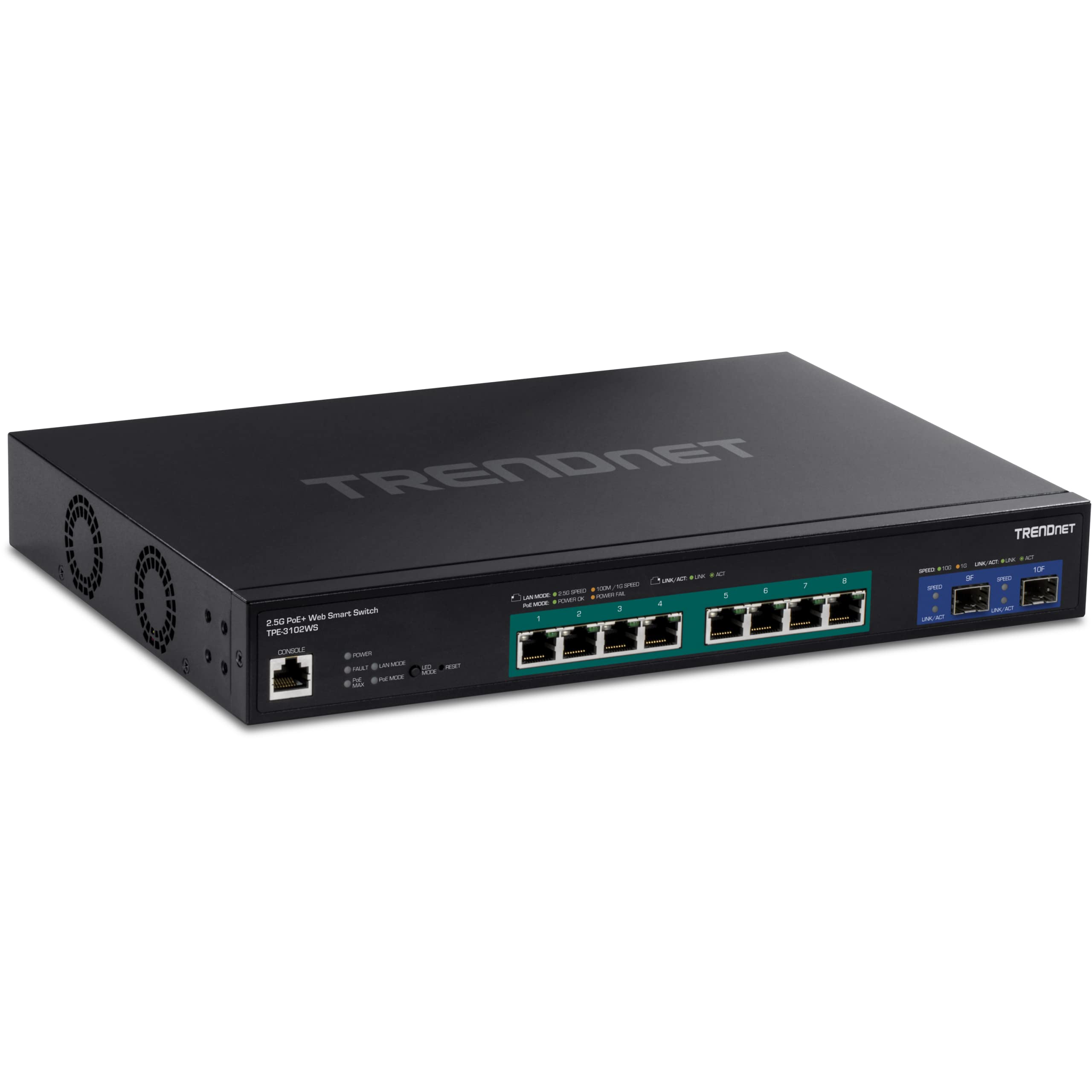 Foto 2 pulgar | Conmutador Trendnet Tpe-3102ws Web Smart Poe+ de 10 Puertos- Venta Internacional