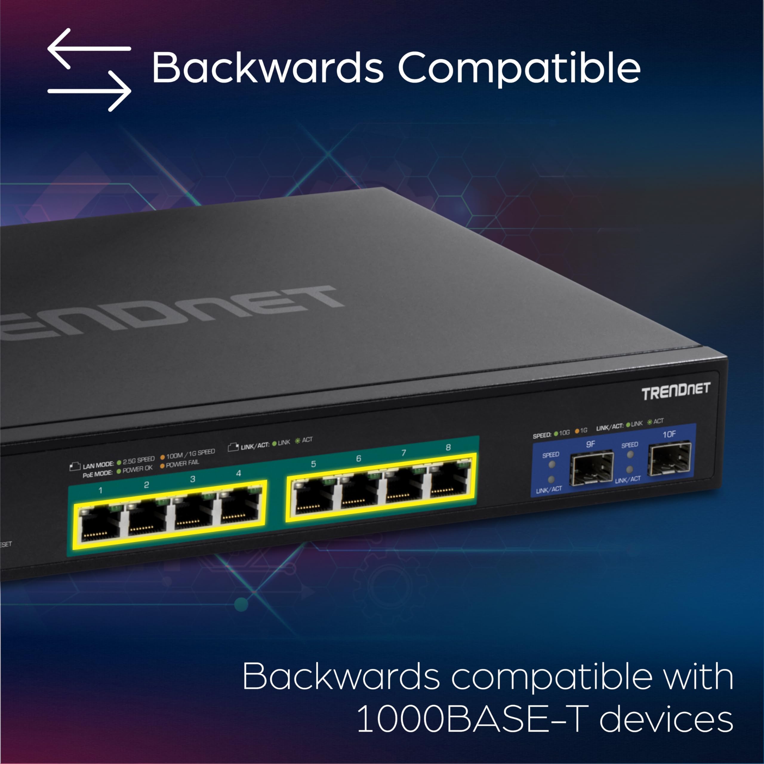 Foto 3 pulgar | Conmutador Trendnet Tpe-3102ws Web Smart Poe+ de 10 Puertos- Venta Internacional
