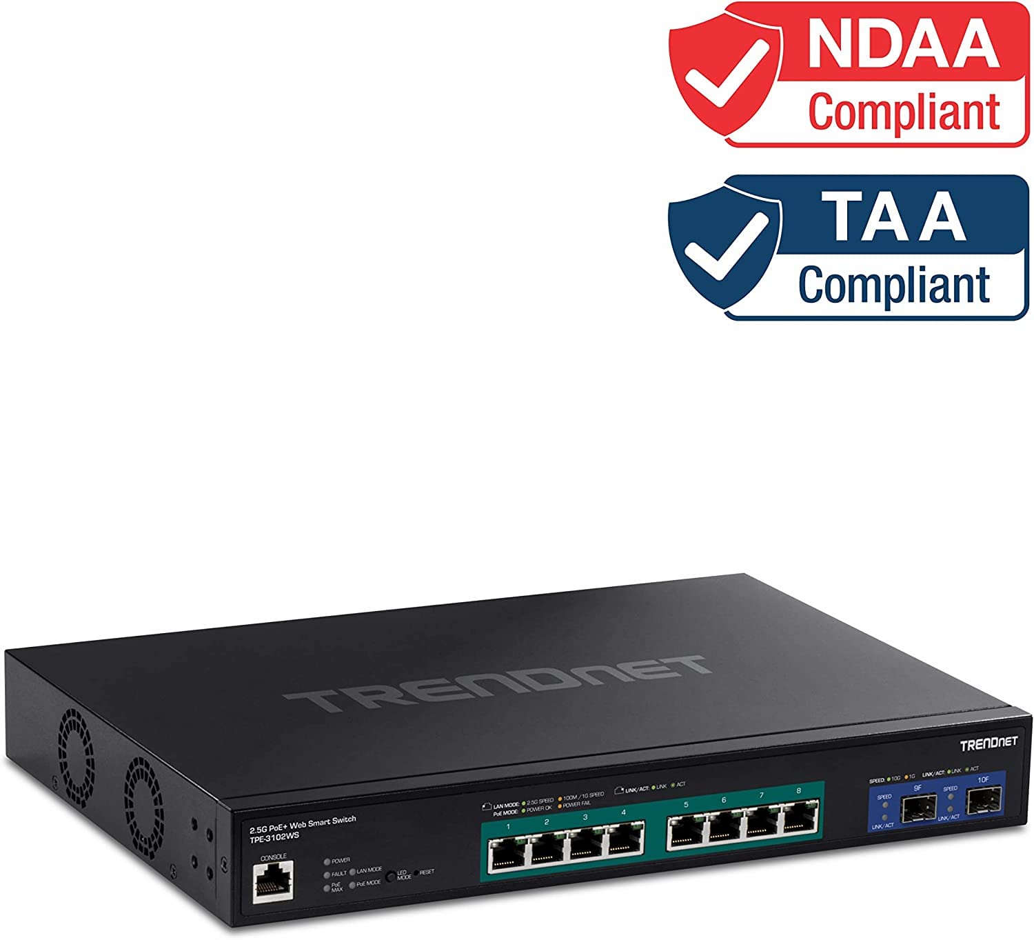 Foto 7 pulgar | Conmutador Trendnet Tpe-3102ws Web Smart Poe+ de 10 Puertos- Venta Internacional