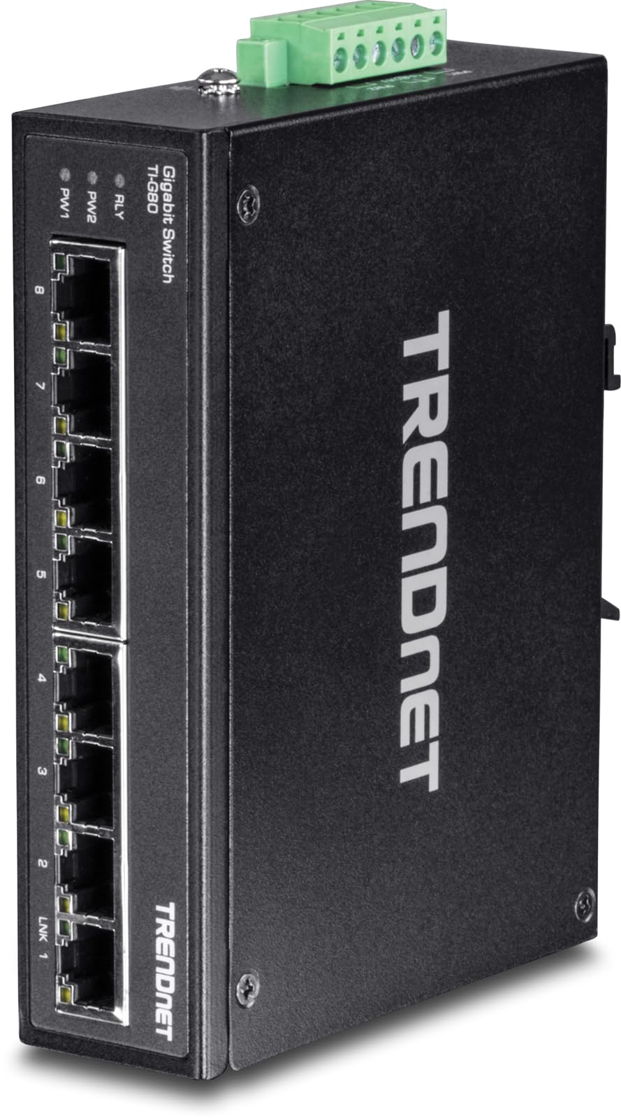 Conmutador Industrial de Riel Din Gigabit Trendnet Ti-g80 de 8 Puertos - Venta Internacional $3,377