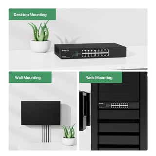 Foto 6 | Conmutador Gigabit Tenda Teg1016d Ethernet De 16 Puertos Para Montaje En Rack - Venta Internacional.