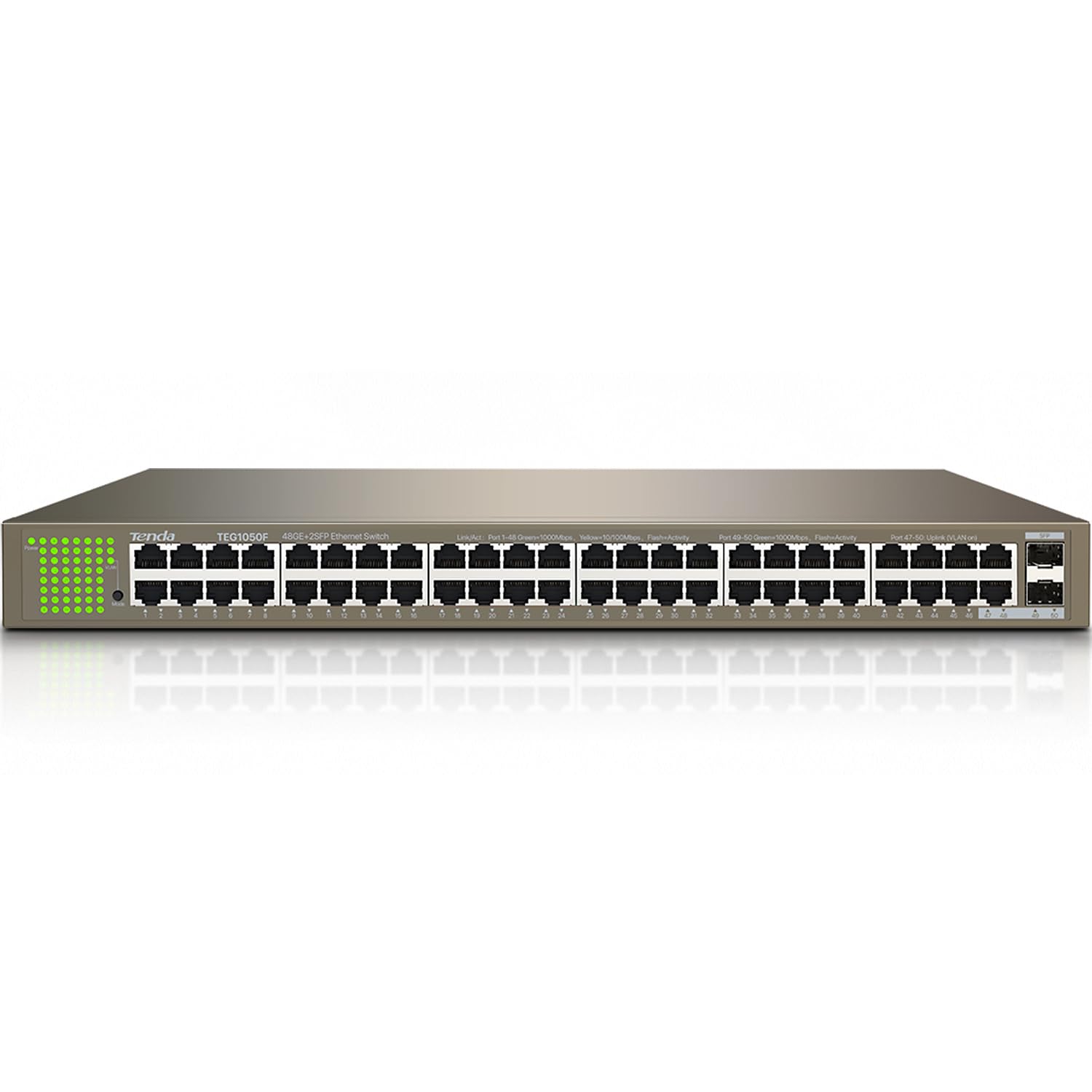 Conmutador Gigabit Tenda Teg1050f Ethernet No Administrado De 48 Puertos - Venta Internacional.