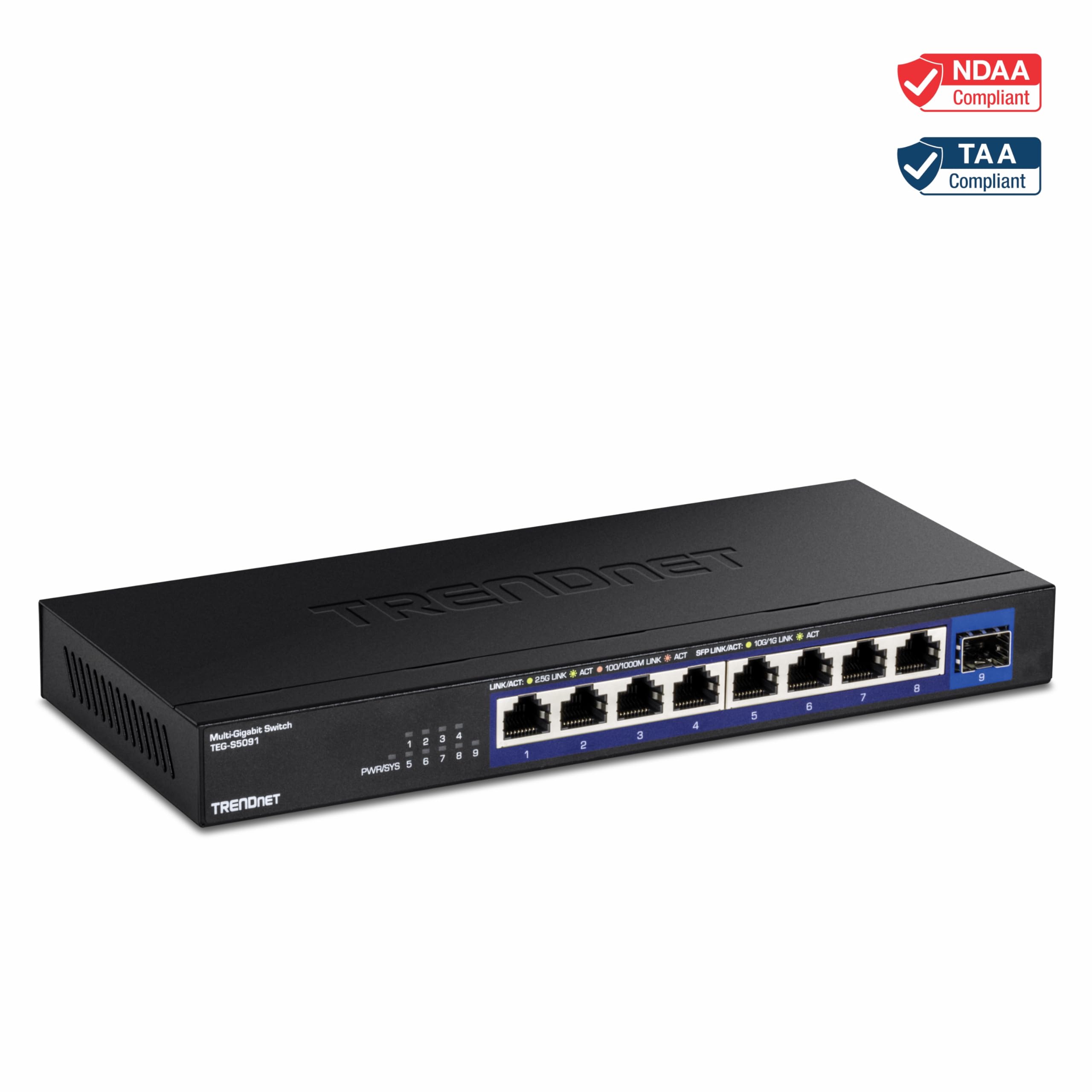 Foto 3 pulgar | Switch Trendnet Teg-s5091 de 9 Puertos de 2,5 G Con Sfp+ de 10 G - Venta Internacional