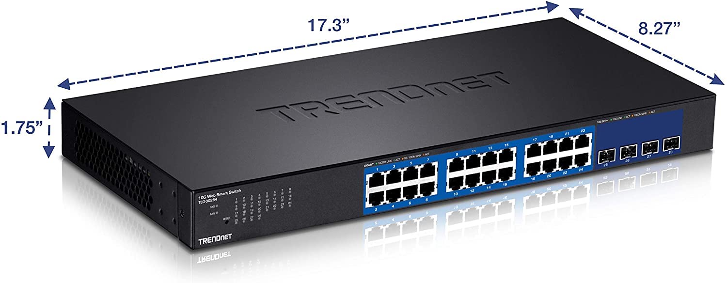 Foto 5 pulgar | Conmutador de Red Ethernet Trendnet Teg-30284 de 28 Puertos Negro - Venta Internacional