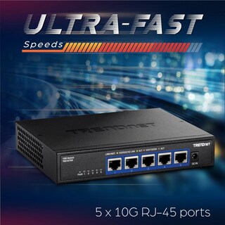 Foto 4 | Conmutador Trendnet Teg-s750 de 5 Puertos 10g Rj-45 100 Gbps Negro - Venta Internacional