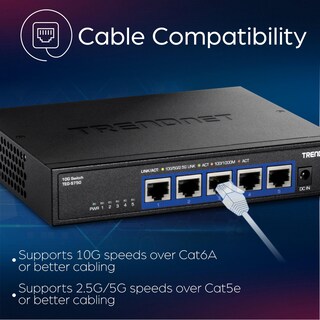 Foto 5 | Conmutador Trendnet Teg-s750 de 5 Puertos 10g Rj-45 100 Gbps Negro - Venta Internacional