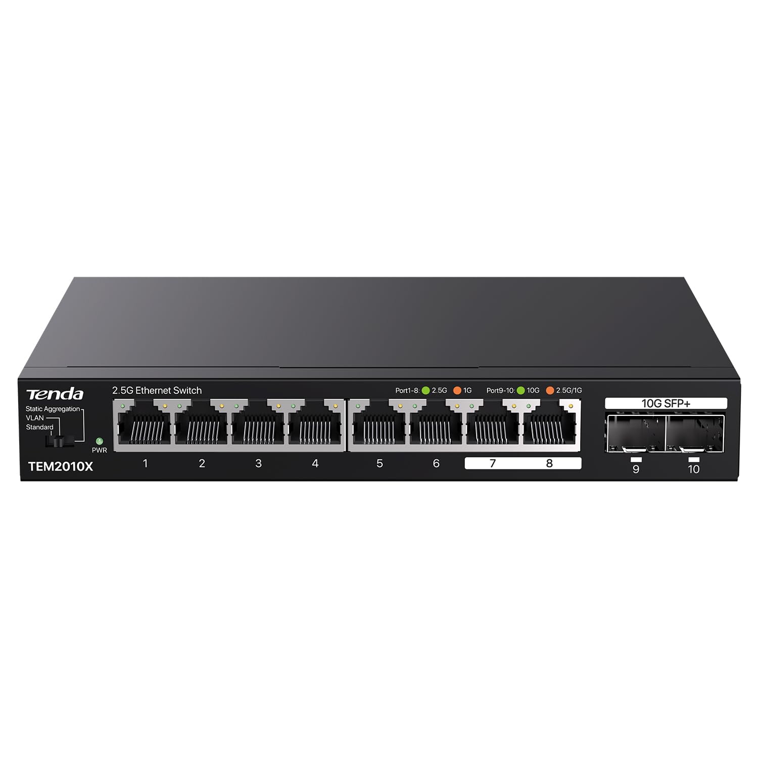 Foto 1 | Conmutador Ethernet Tenda Tem2010x De 8 Puertos Y 2,5 G Con 2 Puertos Sfp De 10 Gb - Venta Internacional.
