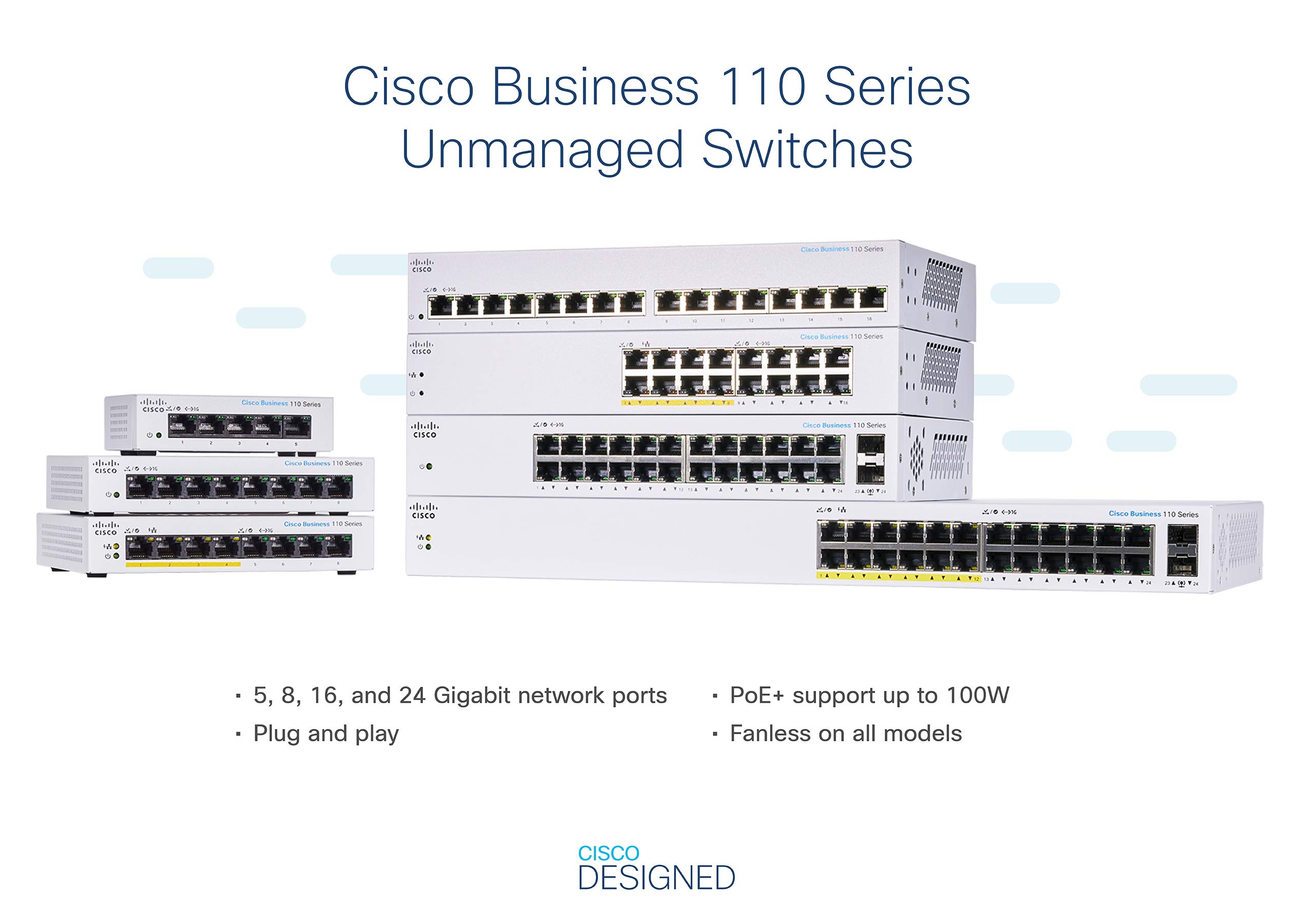 Foto 3 | Switch Cisco Business CBS110-16PP-D GE no Administrado de 16 Puertos - Venta Internacional
