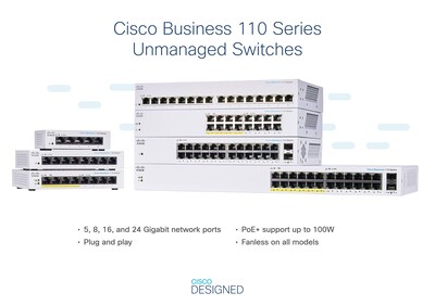 Foto 3 | Switch Cisco Business CBS110-16PP-D GE no Administrado de 16 Puertos - Venta Internacional