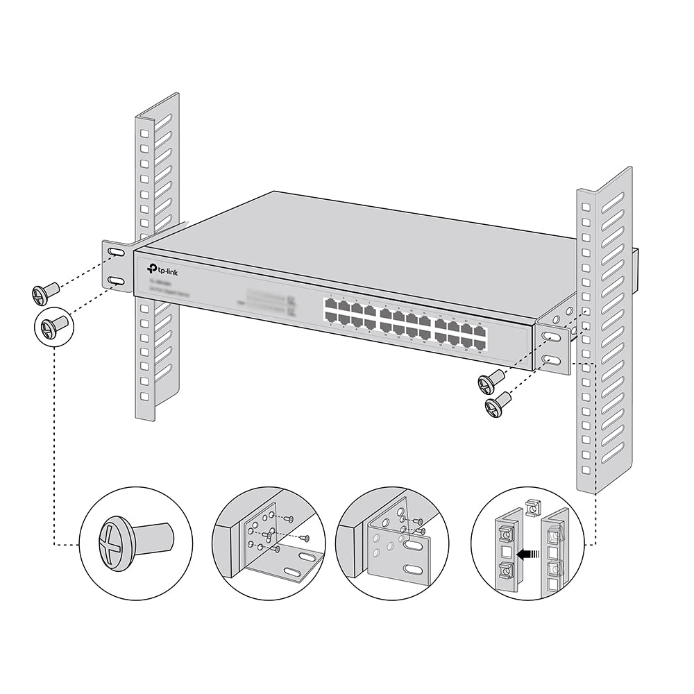 Foto 4 pulgar | Soporte de Montaje en Rack TP-Link Kit-13 para Conmutadores de 13"- Venta Internacional