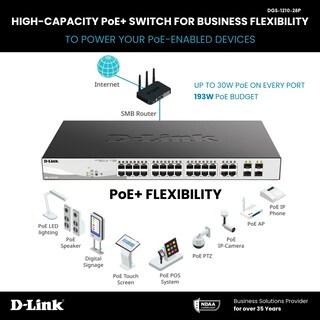 Foto 6 | Conmutador D-link De 28 Puertos Gigabit Smart Managed Poe+ Dgs-1210-28p - Venta Internacional.
