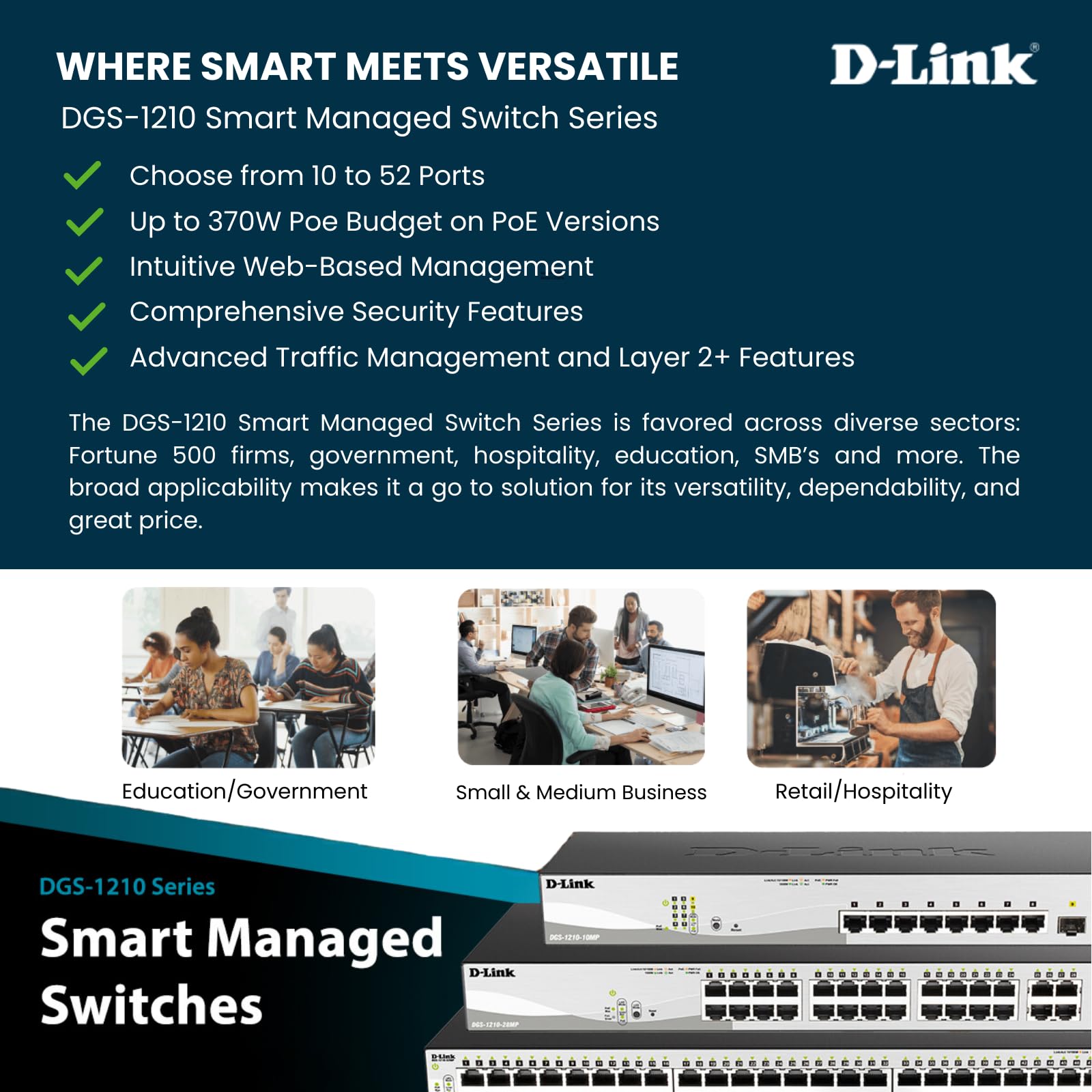 Foto 8 pulgar | Conmutador D-link De 28 Puertos Gigabit Smart Managed Poe+ Dgs-1210-28p - Venta Internacional.