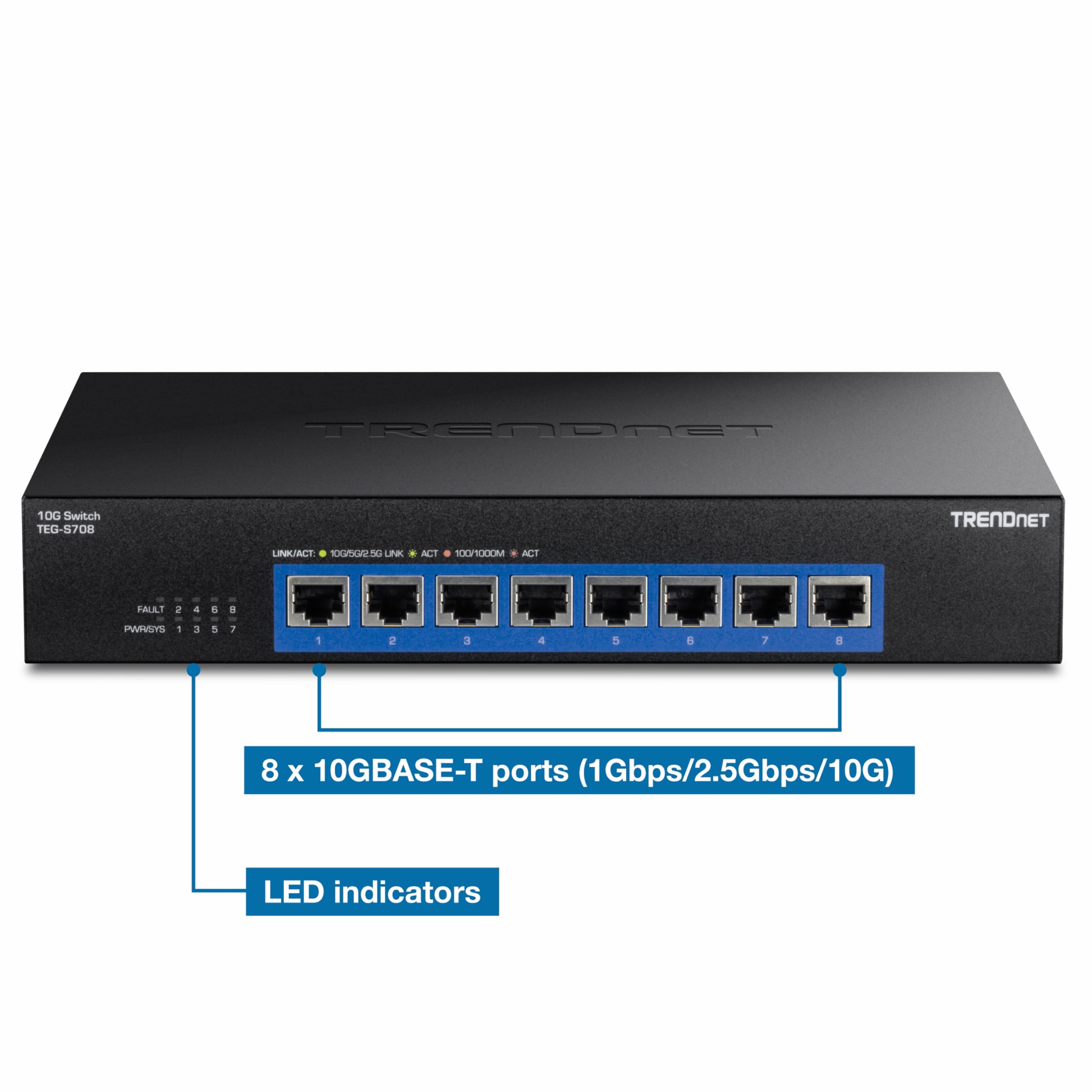 Foto 2 | Conmutador Trendnet TEG-S708 de 8 Puertos 10 G  - Venta Internacional