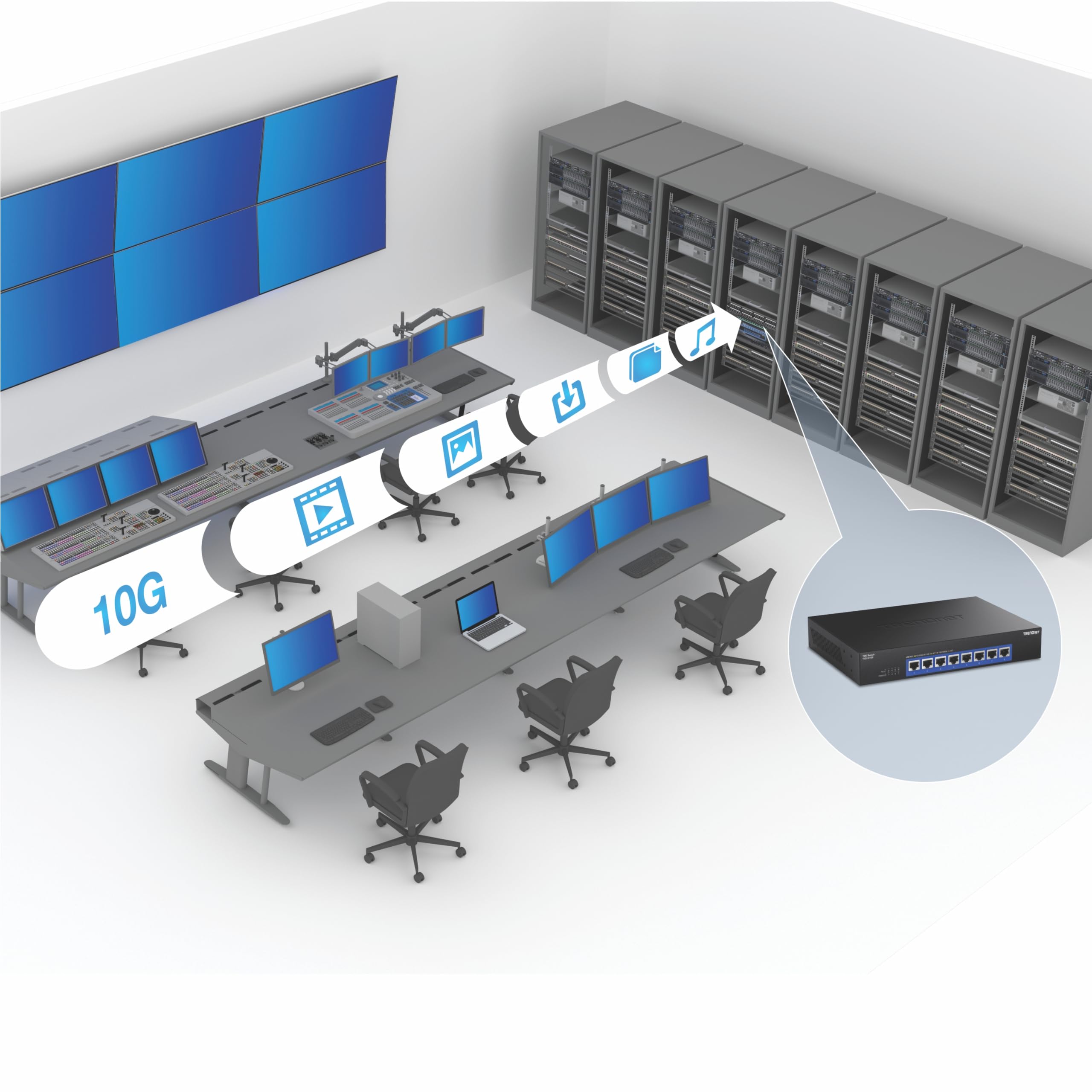 Foto 4 | Conmutador Trendnet TEG-S708 de 8 Puertos 10 G  - Venta Internacional