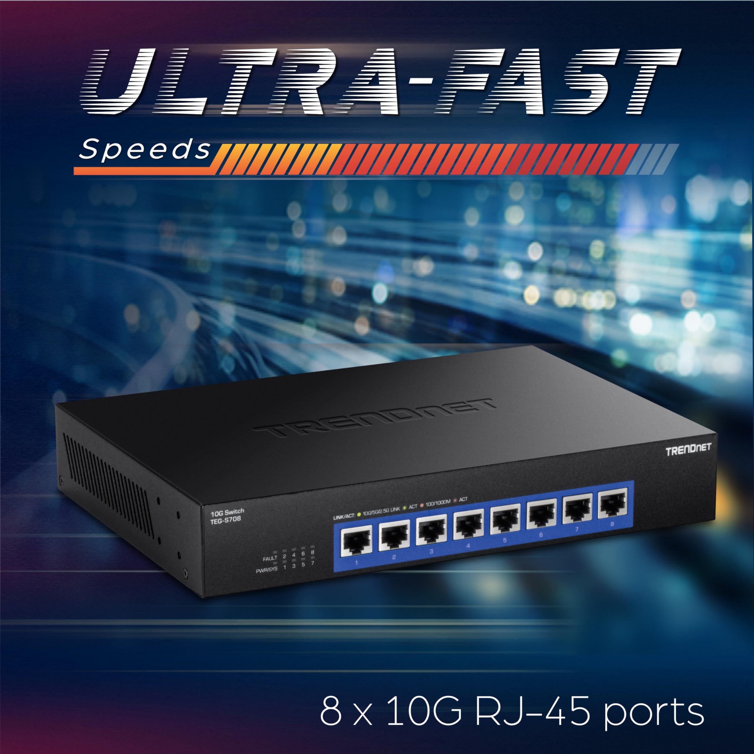 Foto 7 | Conmutador Trendnet TEG-S708 de 8 Puertos 10 G  - Venta Internacional