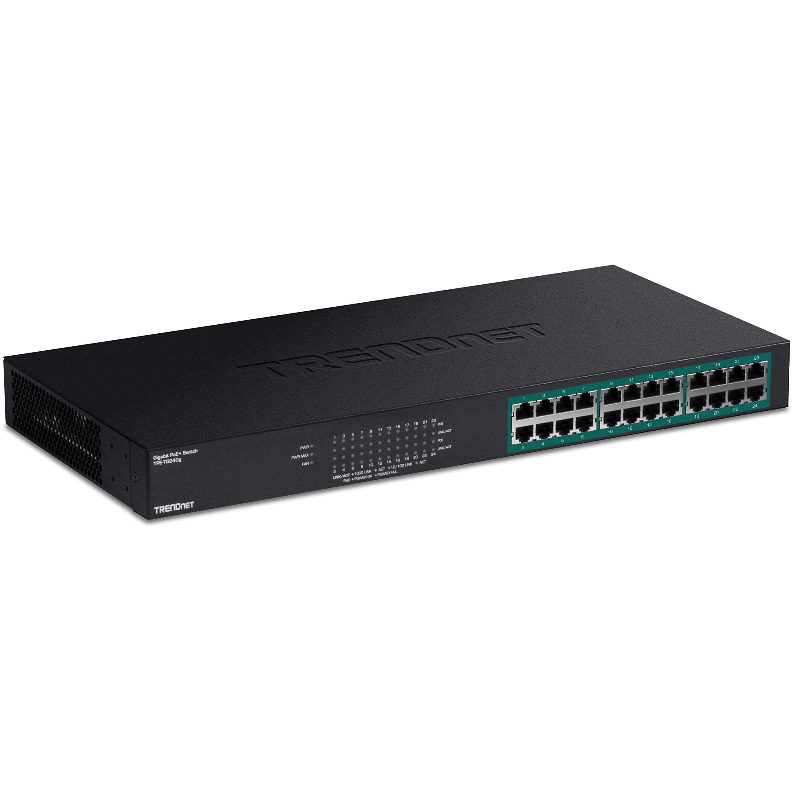 Foto 1 | Conmutador Poe+ Gigabit Trendnet Tpe-tg240g De 24 Puertos Y 370 W - Venta Internacional.