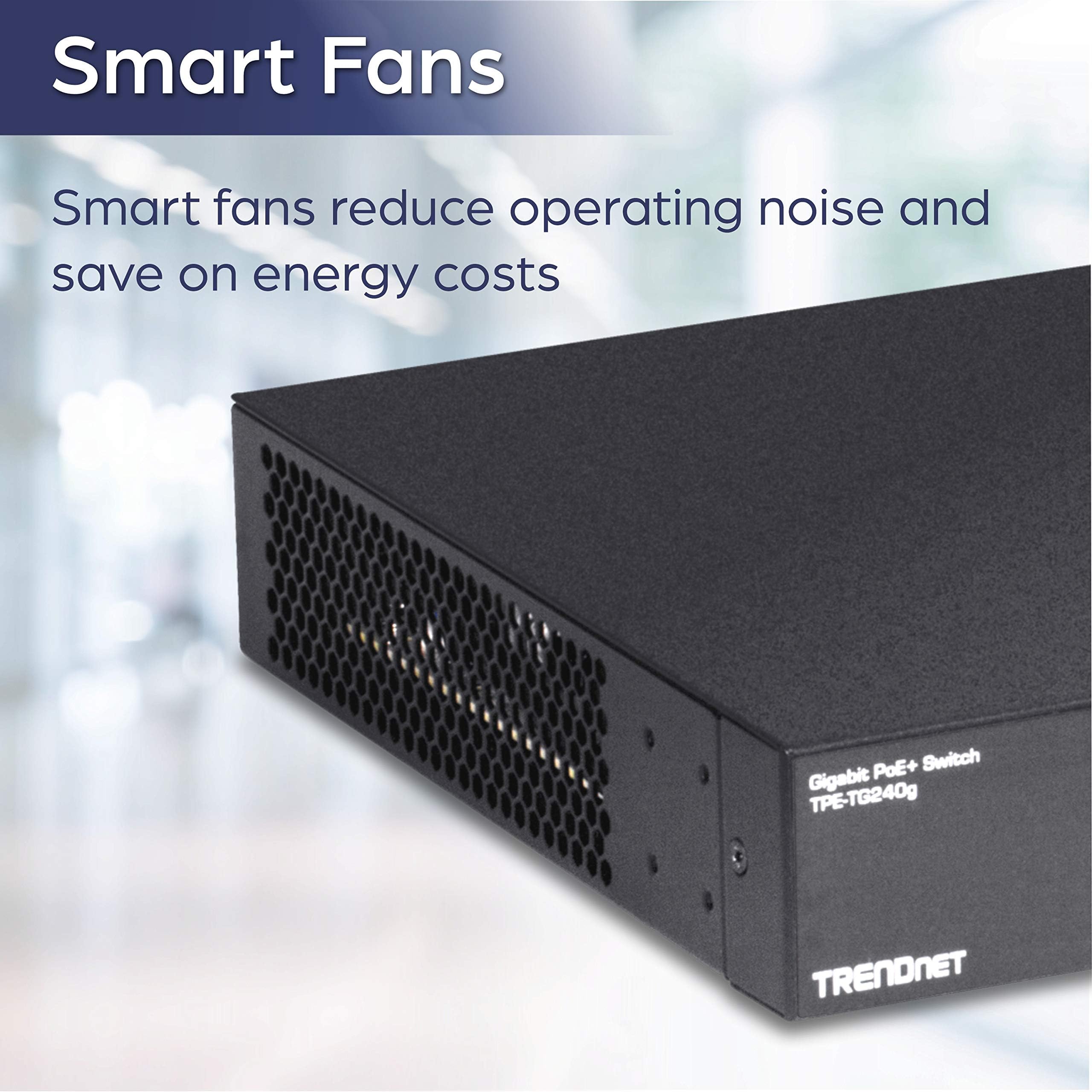 Foto 2 | Conmutador Poe+ Gigabit Trendnet Tpe-tg240g De 24 Puertos Y 370 W - Venta Internacional.