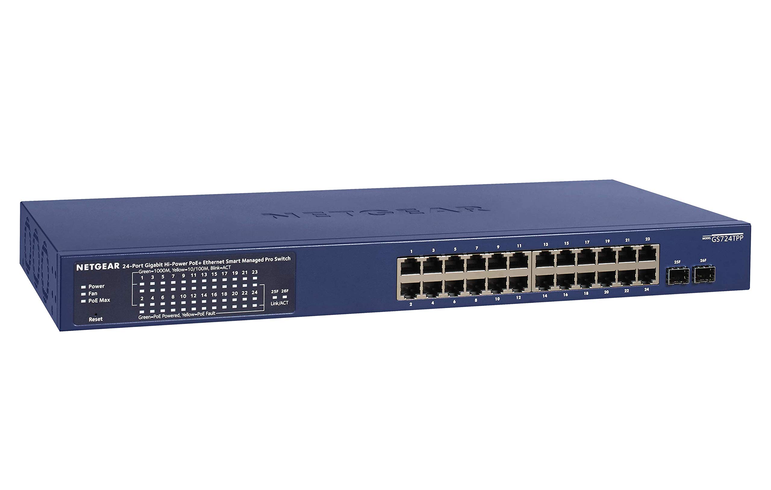 Foto 2 pulgar | Conmutador Poe Gigabit Gs724tpp Gestionado Por Netgear De 26 Puertos - Venta Internacional.