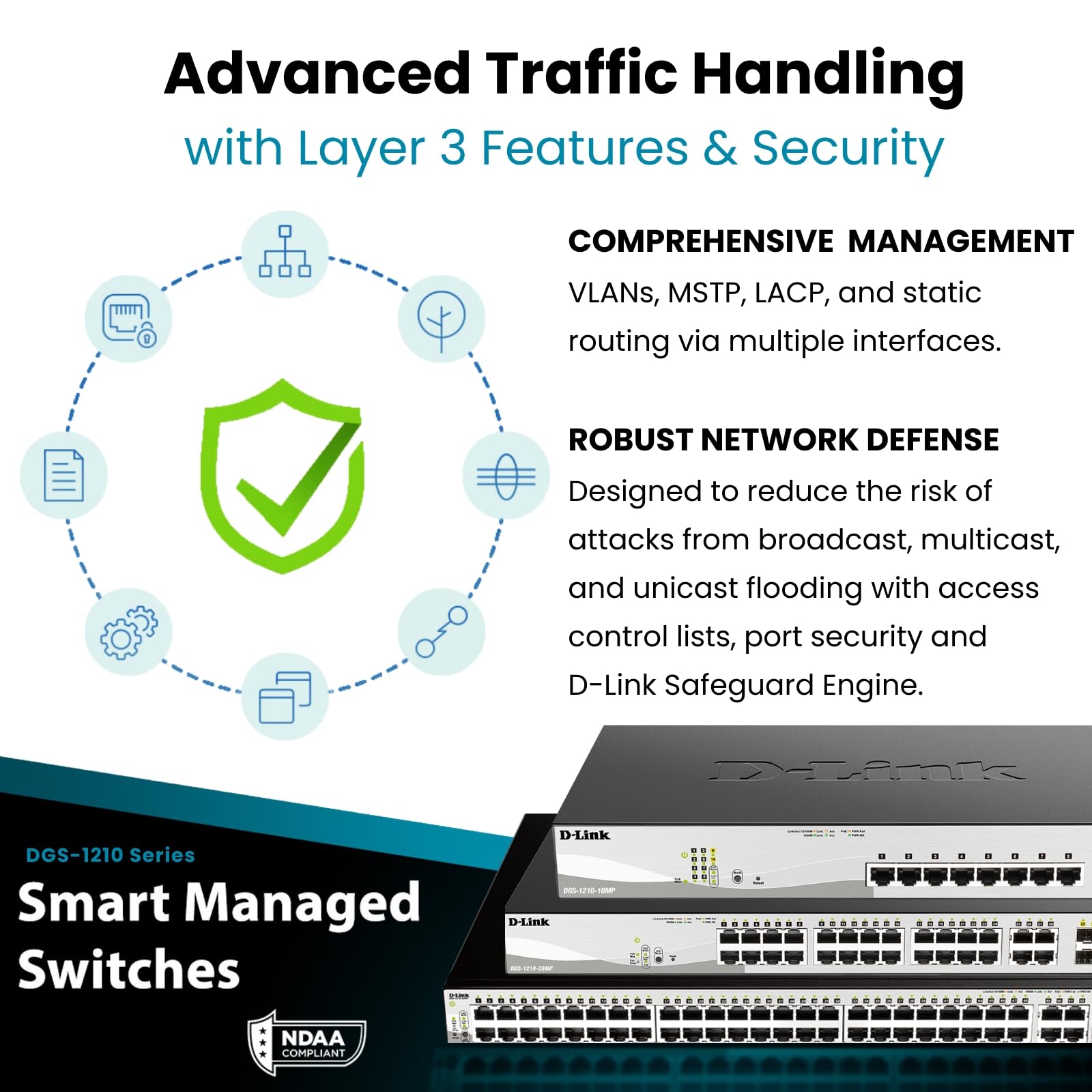 Foto 4 | Conmutador D-link 10 Puertos Gigabit Smart Managed Dgs-1210-10 - Venta Internacional