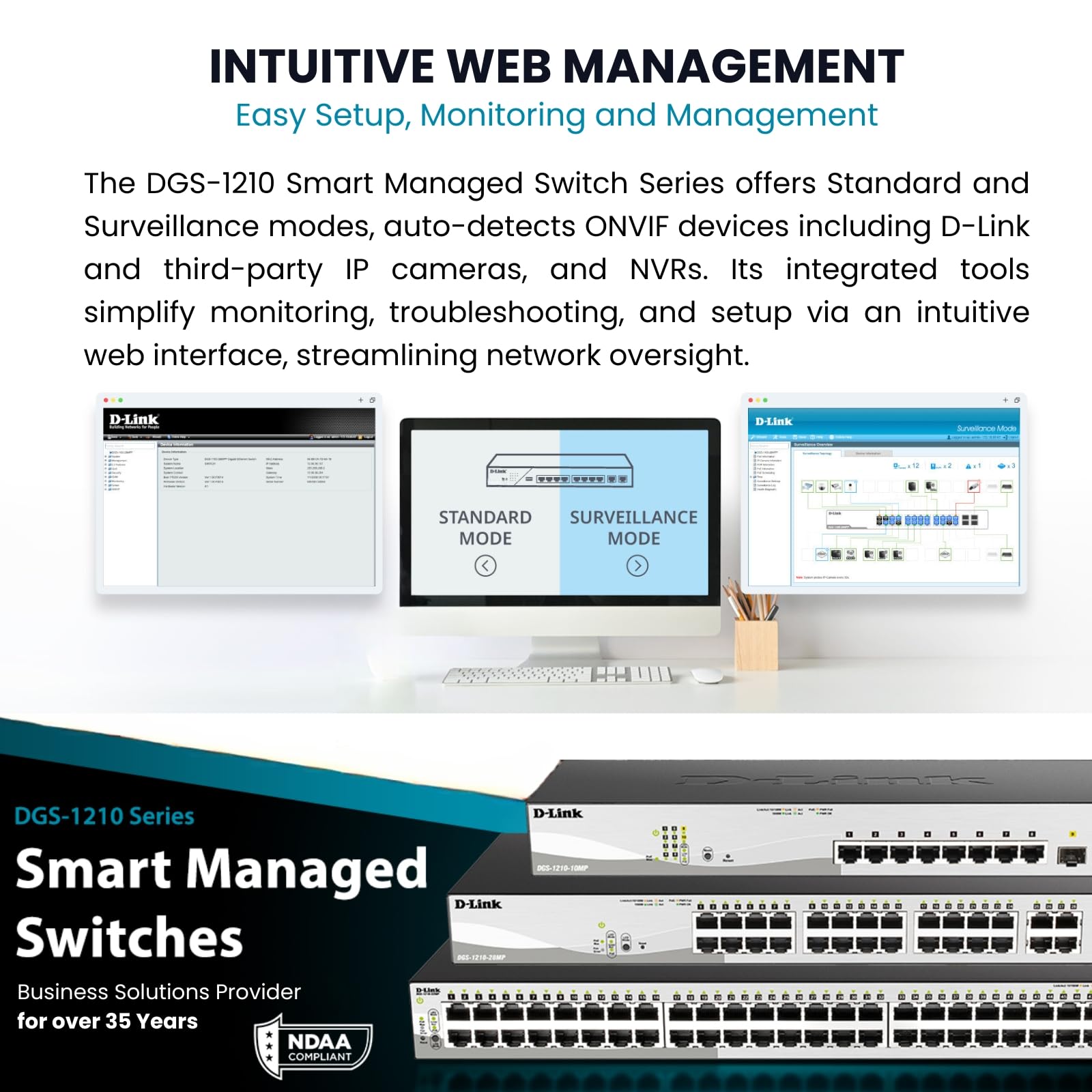 Foto 5 | Conmutador D-link 10 Puertos Gigabit Smart Managed Dgs-1210-10 - Venta Internacional