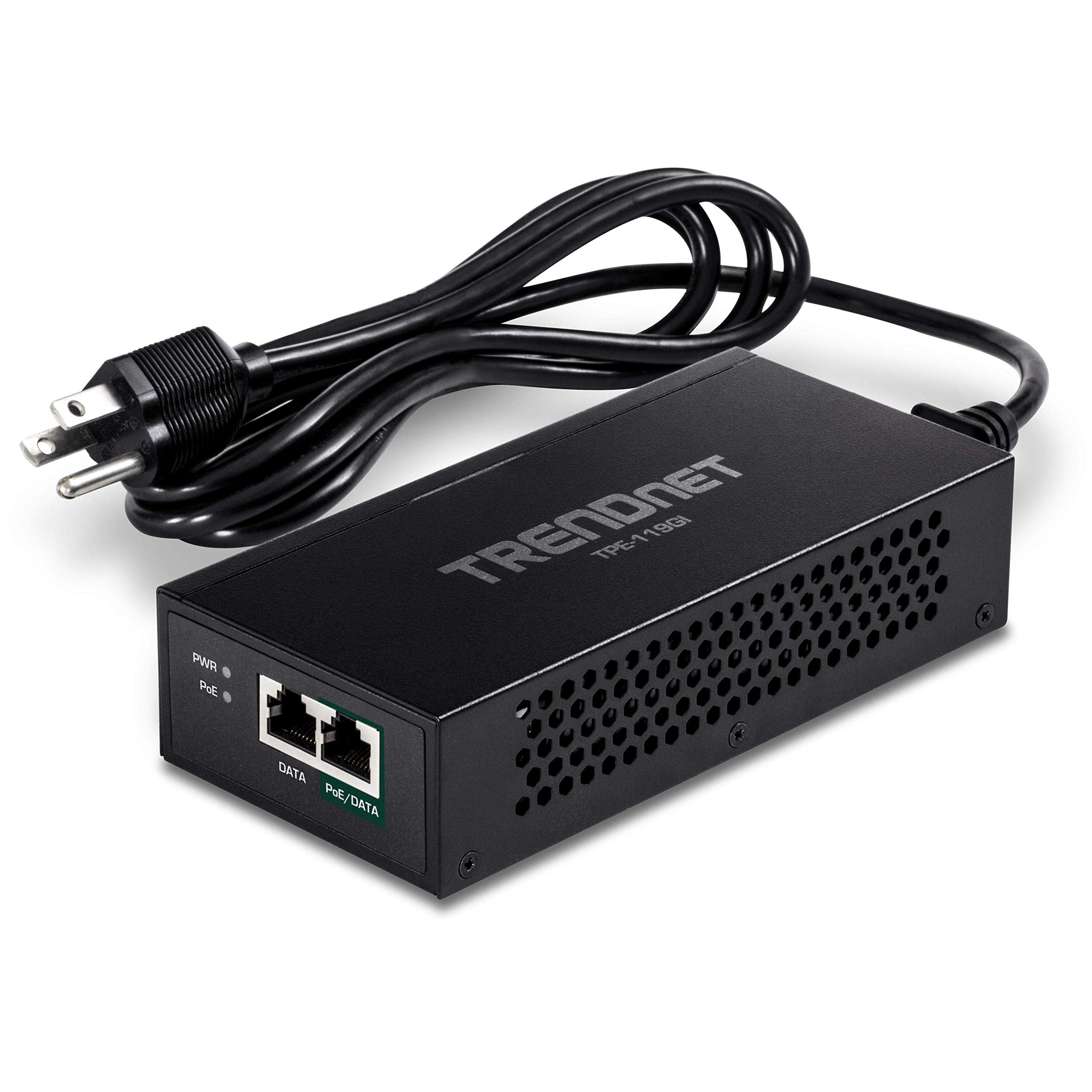 Inyector Poe++ Trendnet Tpe-119gi Gigabit Port 95 W Negro - Venta Internacional.