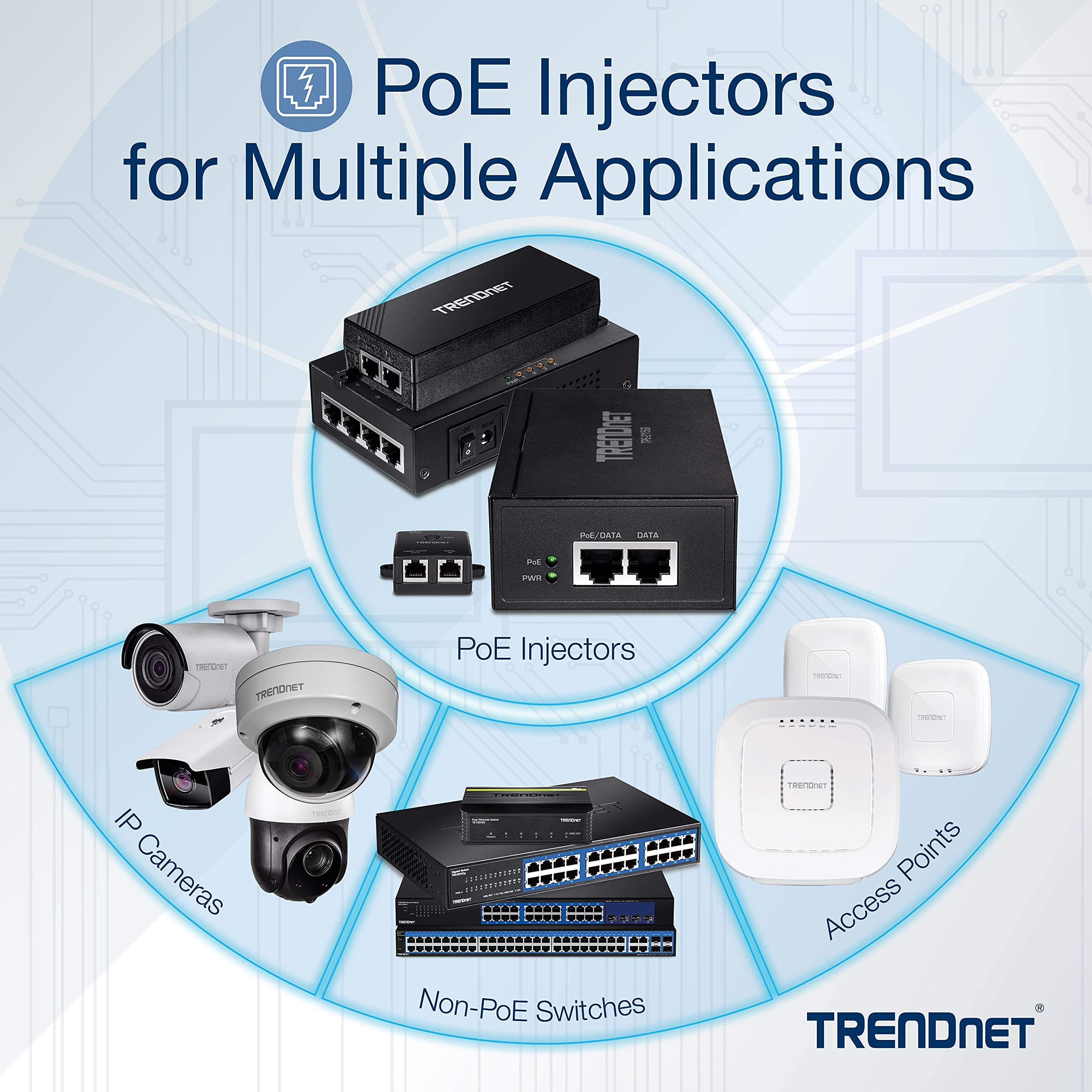 Foto 5 pulgar | Inyector Poe++ Trendnet Tpe-119gi Gigabit Port 95 W Negro - Venta Internacional.