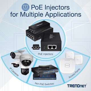 Foto 6 | Inyector Power Over Ethernet+trendnet Tpe-115gi Negro - Venta Internacional.