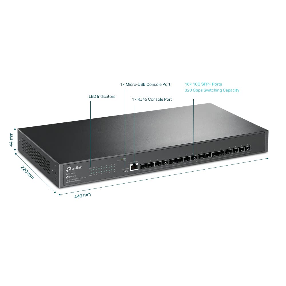 Foto 3 pulgar | Switch Tp-link Tl-sx3016f De 16 Puertos 10g Sfp+ L2+- Venta Internacional