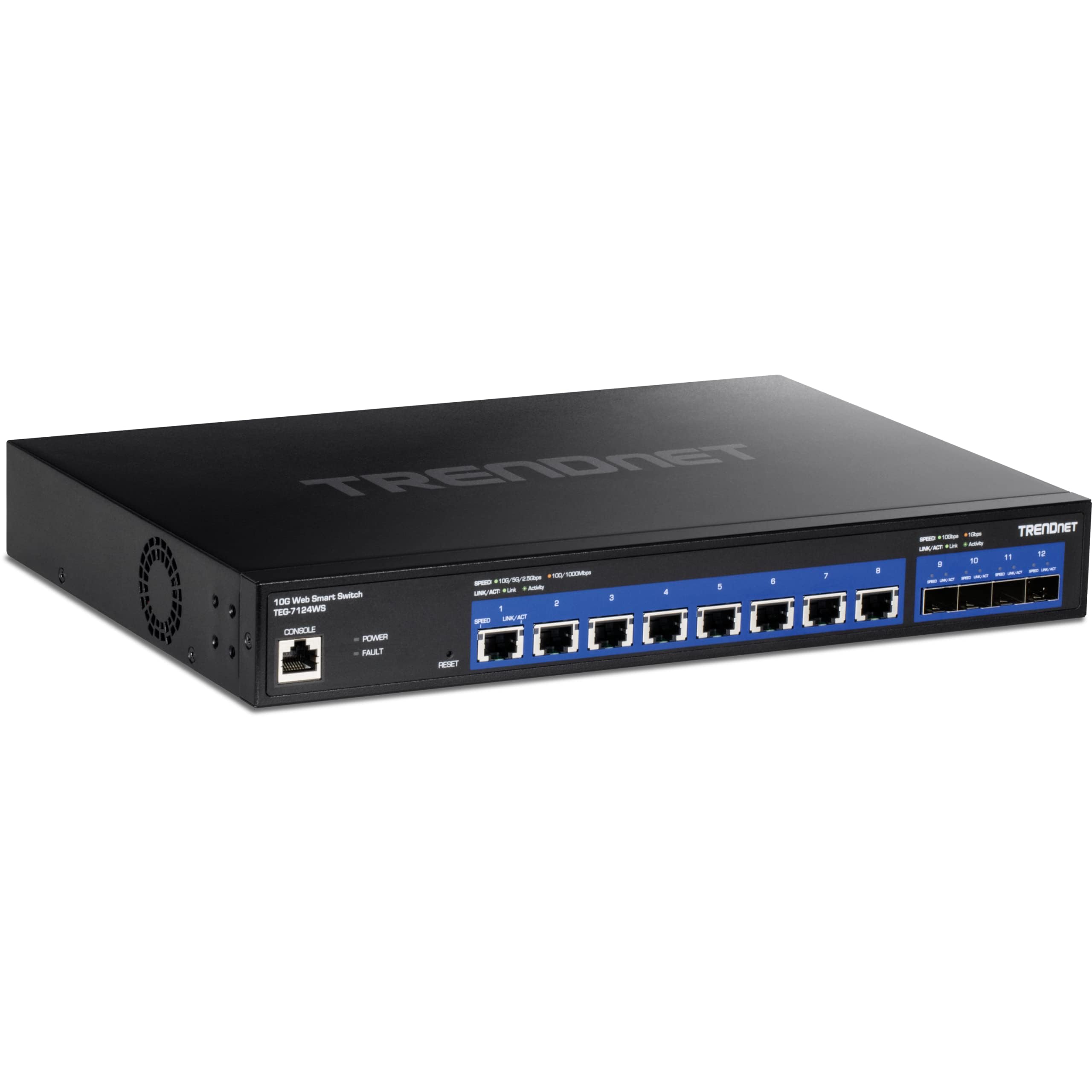 Conmutador Web Inteligente Trendnet Teg-7124ws 12 Puertos 10g Rj-45 - Venta Internacional.
